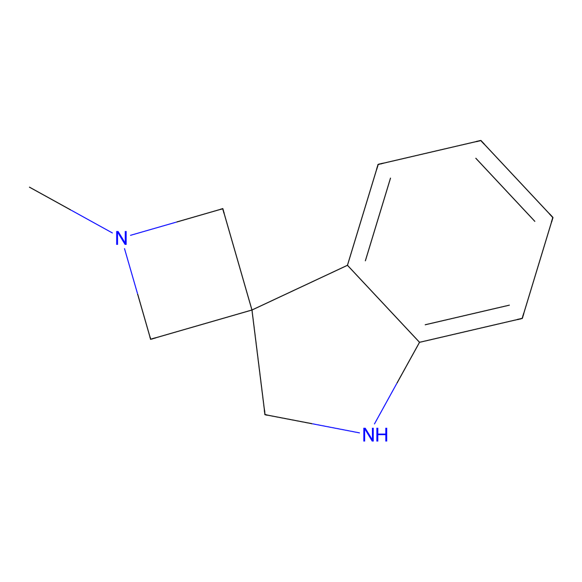 1-Methyl-1',2'-dihydrospiro[azetidine-3,3'-indole] molecular structure, CAS 2866323-58-0