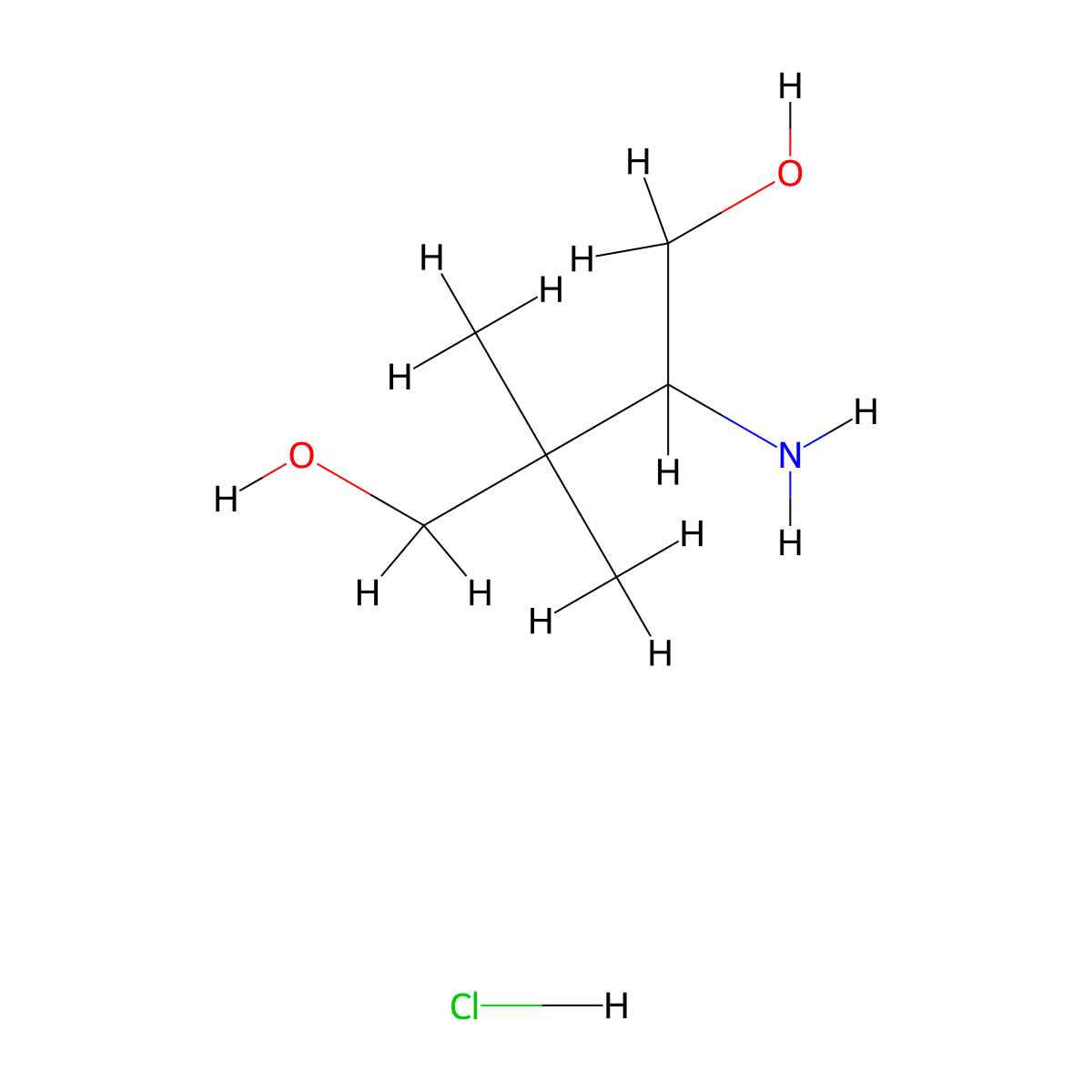 3-Amino-2,2-dimethylbutane-1,4-diol hydrochloride molecular structure, CAS 2866323-61-5