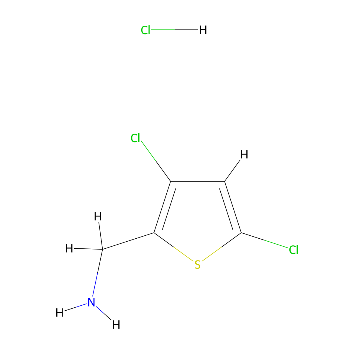 1-(3,5-Dichlorothiophen-2-yl)methanamine hydrochloride molecular structure, CAS 2866323-64-8