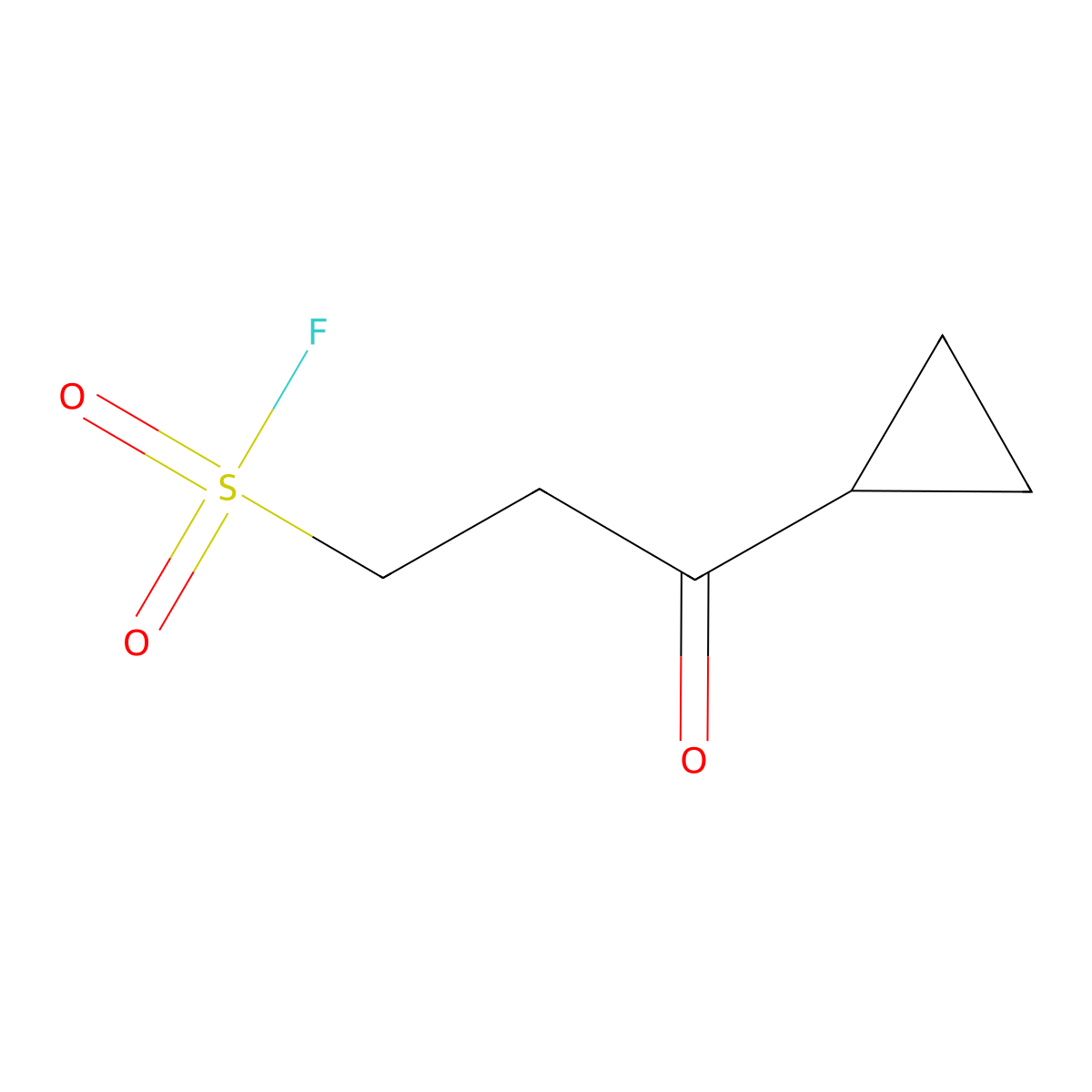 3-Cyclopropyl-3-oxopropane-1-sulfonyl fluoride molecular structure, CAS 2866323-73-9