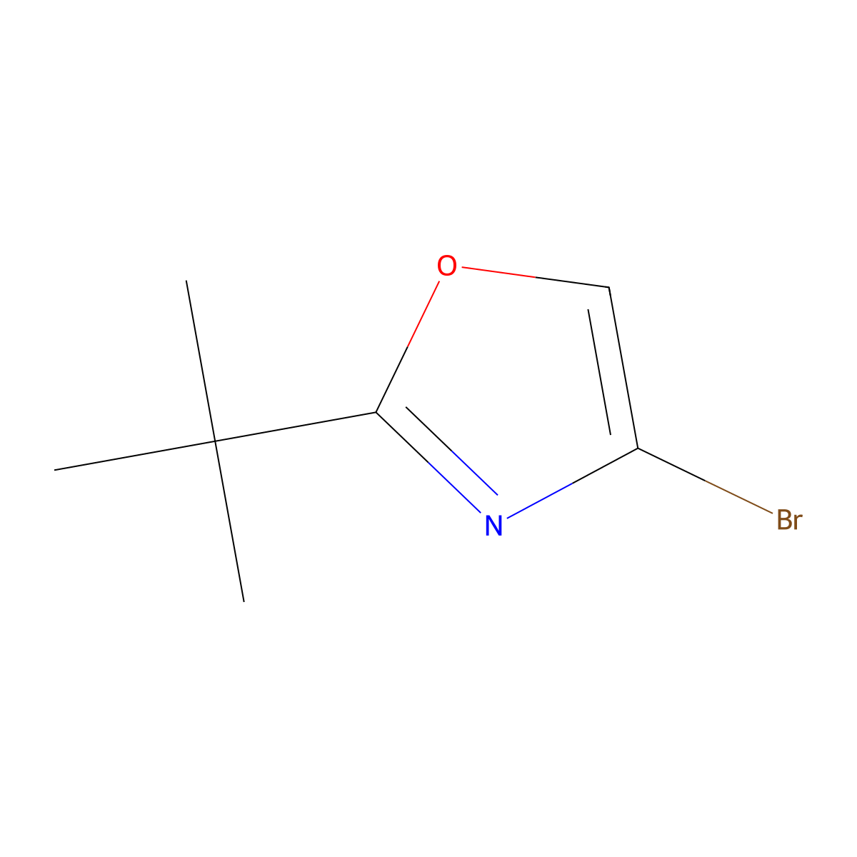 4-Bromo-2-tert-butyl-1,3-oxazole molecular structure, CAS 2866323-85-3