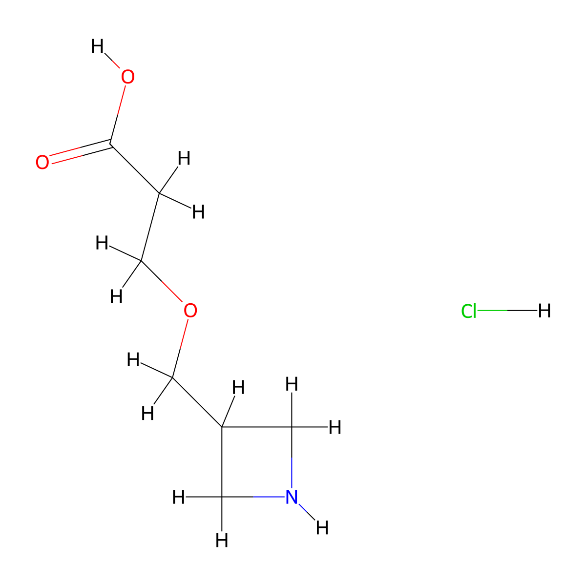 3-[(Azetidin-3-yl)methoxy]propanoic acid hydrochloride molecular structure, CAS 2866323-89-7