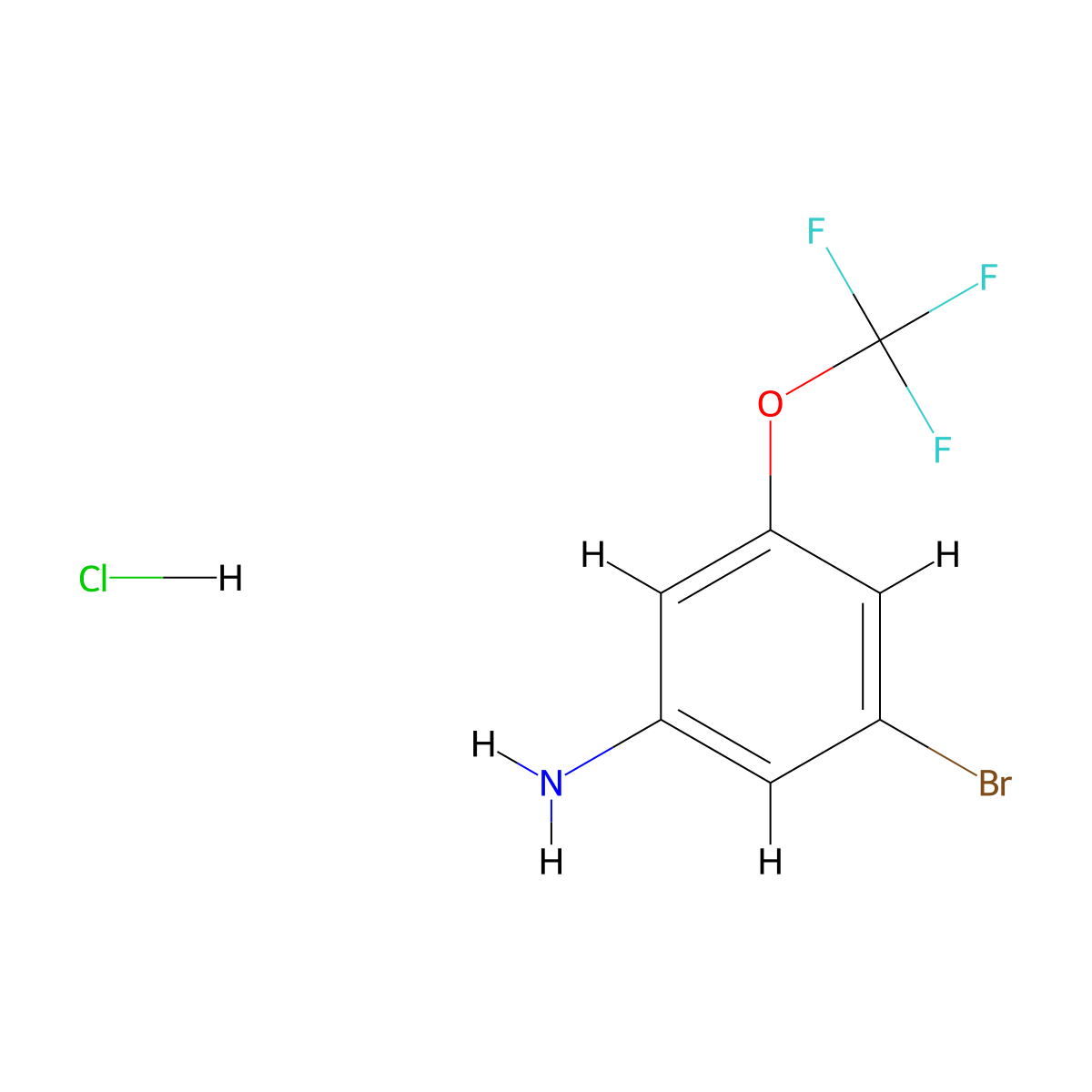 3-Bromo-5-(trifluoromethoxy)aniline hydrochloride molecular structure, CAS 2866333-80-2