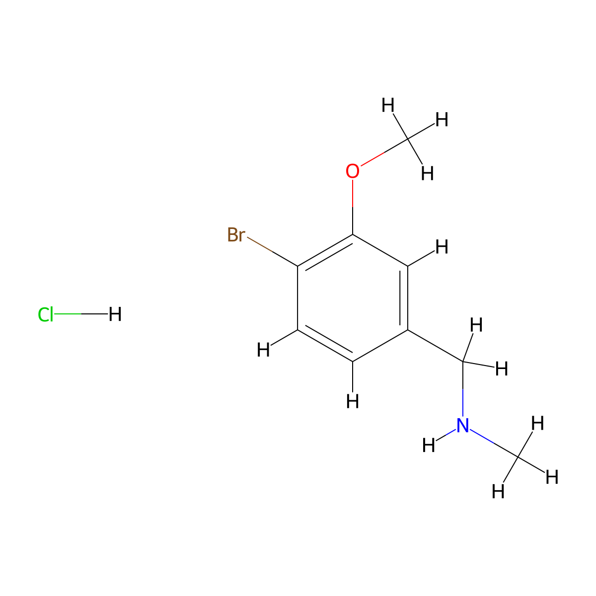 [(4-Bromo-3-methoxyphenyl)methyl](methyl)amine hydrochloride molecular structure, CAS 2866333-87-9