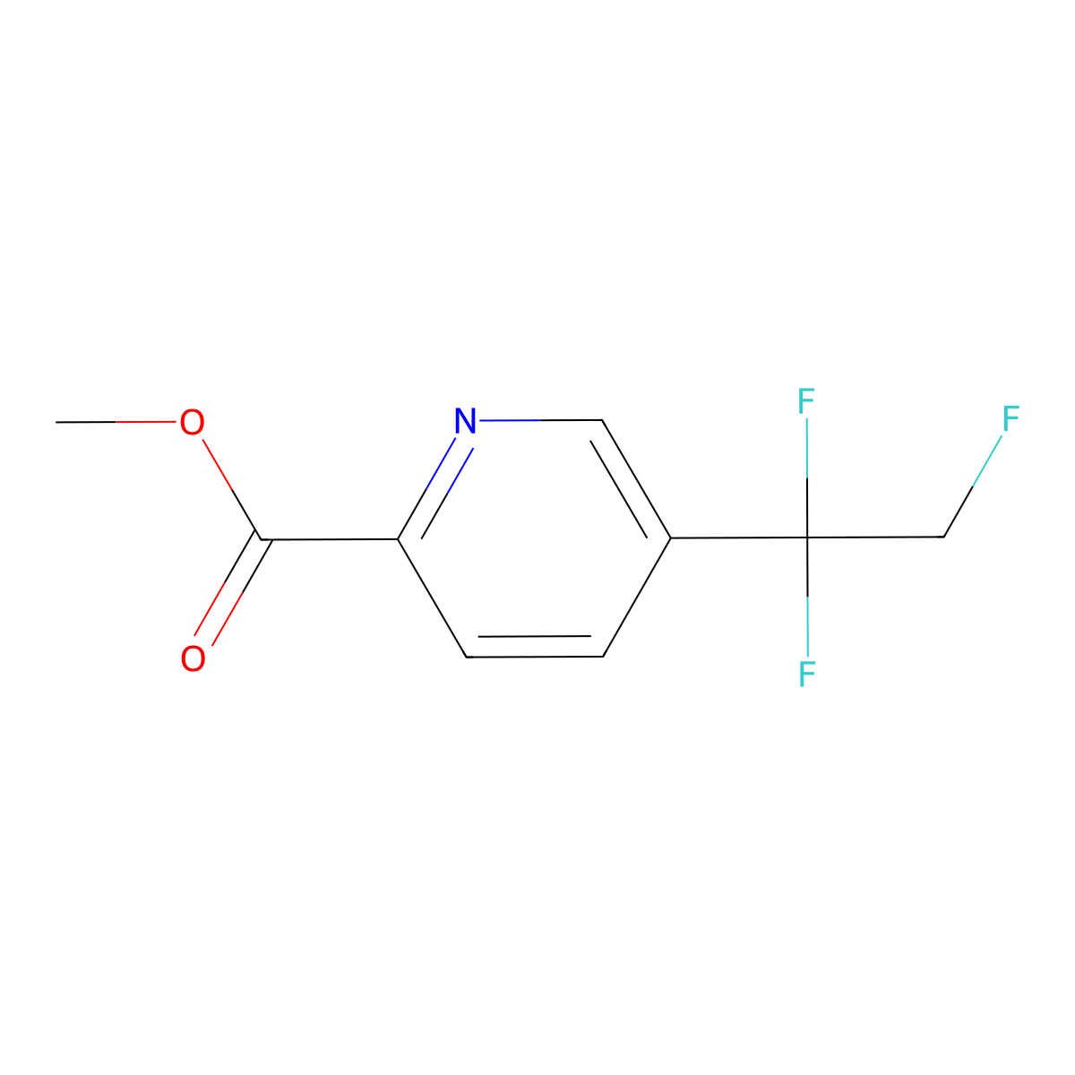 Methyl 5-(1,1,2-trifluoroethyl)pyridine-2-carboxylate molecular structure, CAS 2866333-90-4