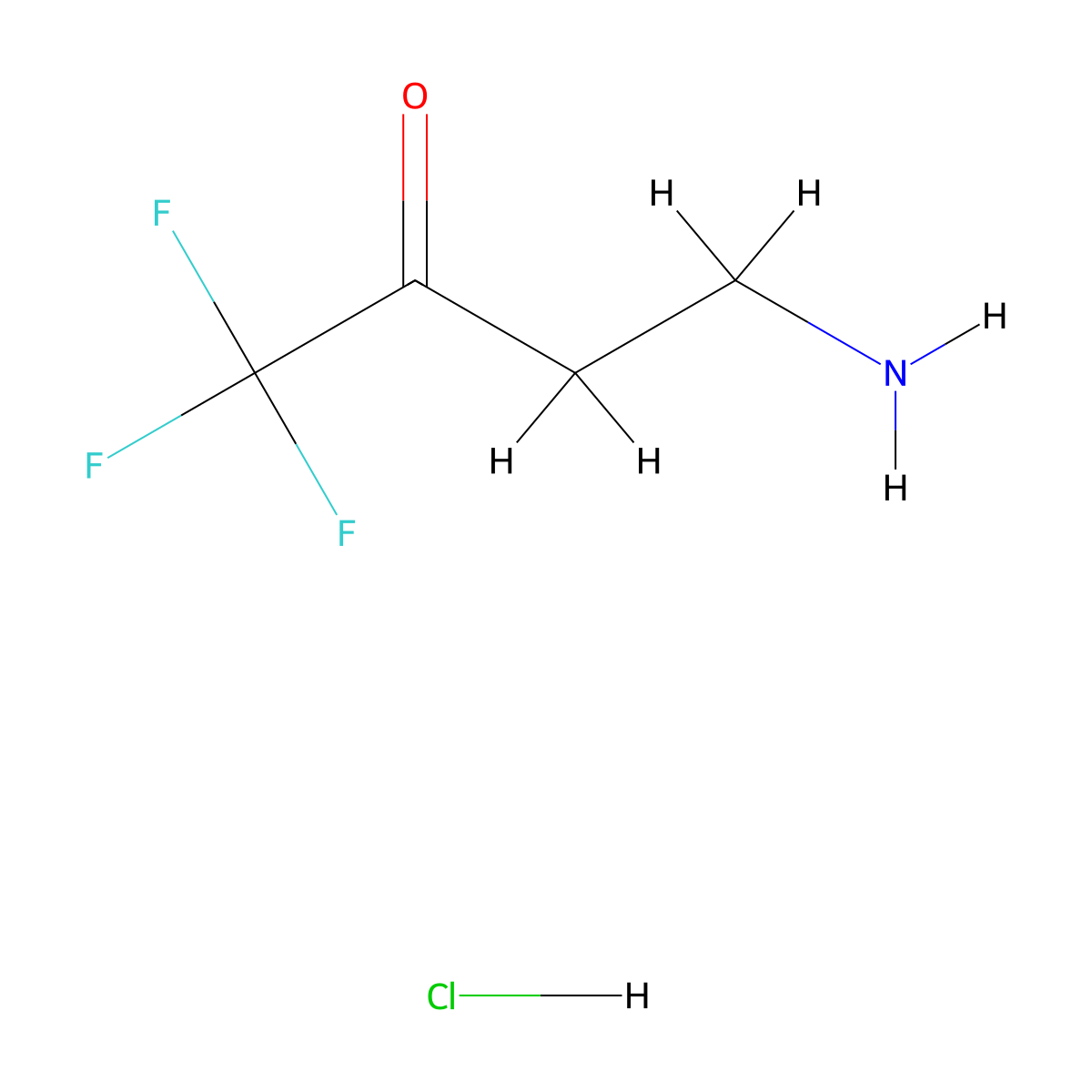 4-Amino-1,1,1-trifluorobutan-2-one hydrochloride molecular structure, CAS 2866333-99-3