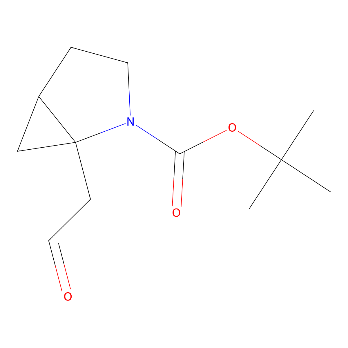 Tert-butyl 1-(2-oxoethyl)-2-azabicyclo[3.1.0]hexane-2-carboxylate molecular structure, CAS 2866334-01-0