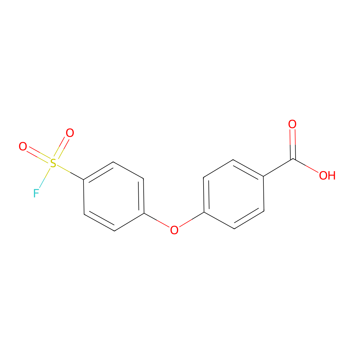 4-[4-(Fluorosulfonyl)phenoxy]benzoic acid molecular structure, CAS 2866334-30-5
