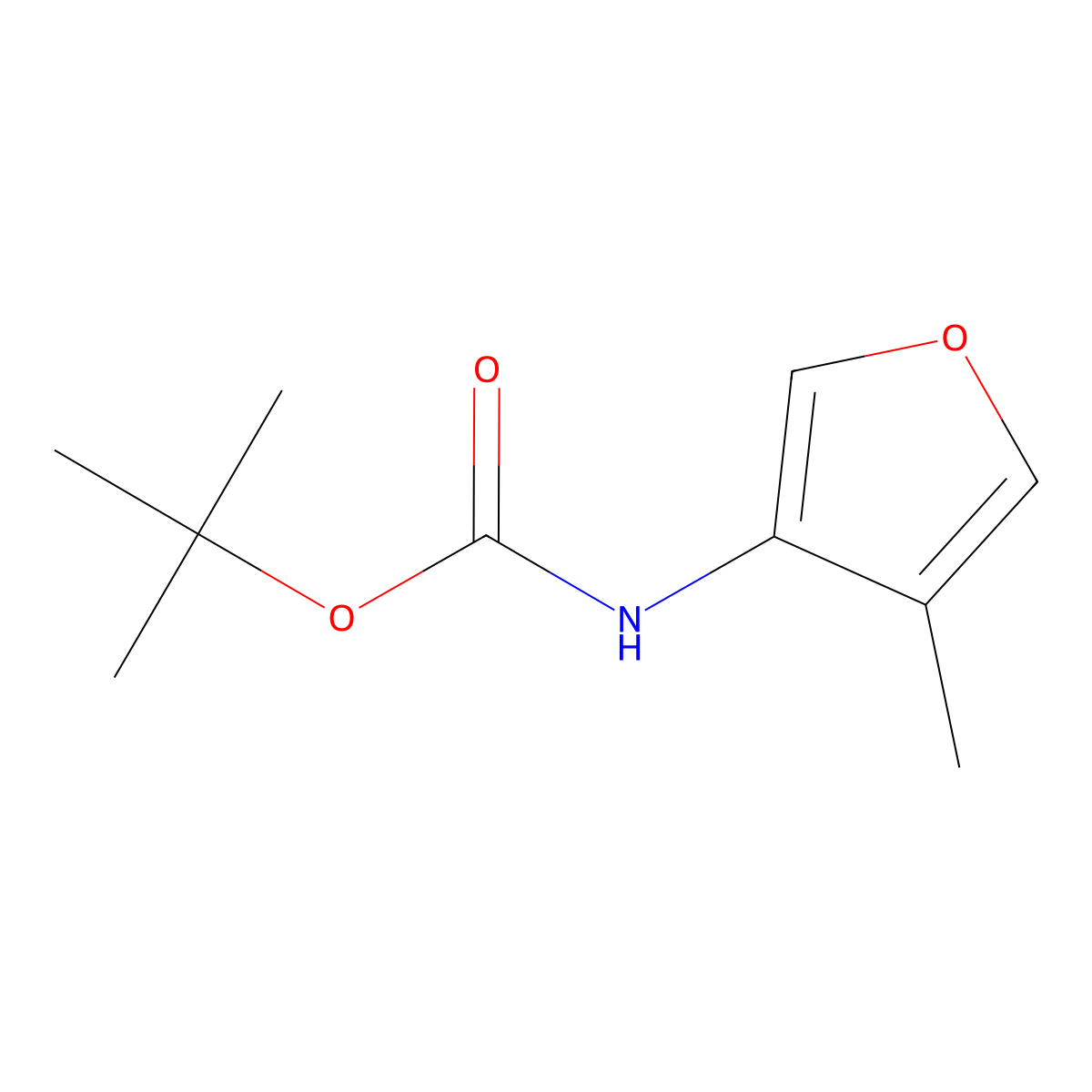 tert-butyl N-(4-methylfuran-3-yl)carbamate molecular structure, CAS 2866334-52-1