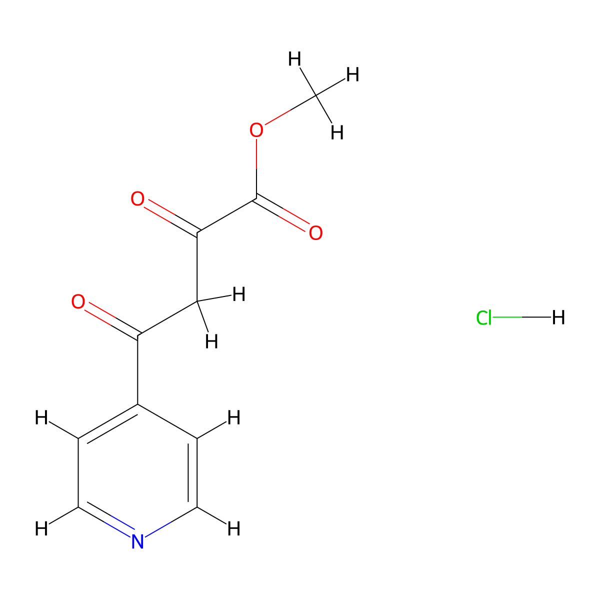 Methyl 2,4-dioxo-4-(pyridin-4-yl)butanoate hydrochloride molecular structure, CAS 2866334-53-2