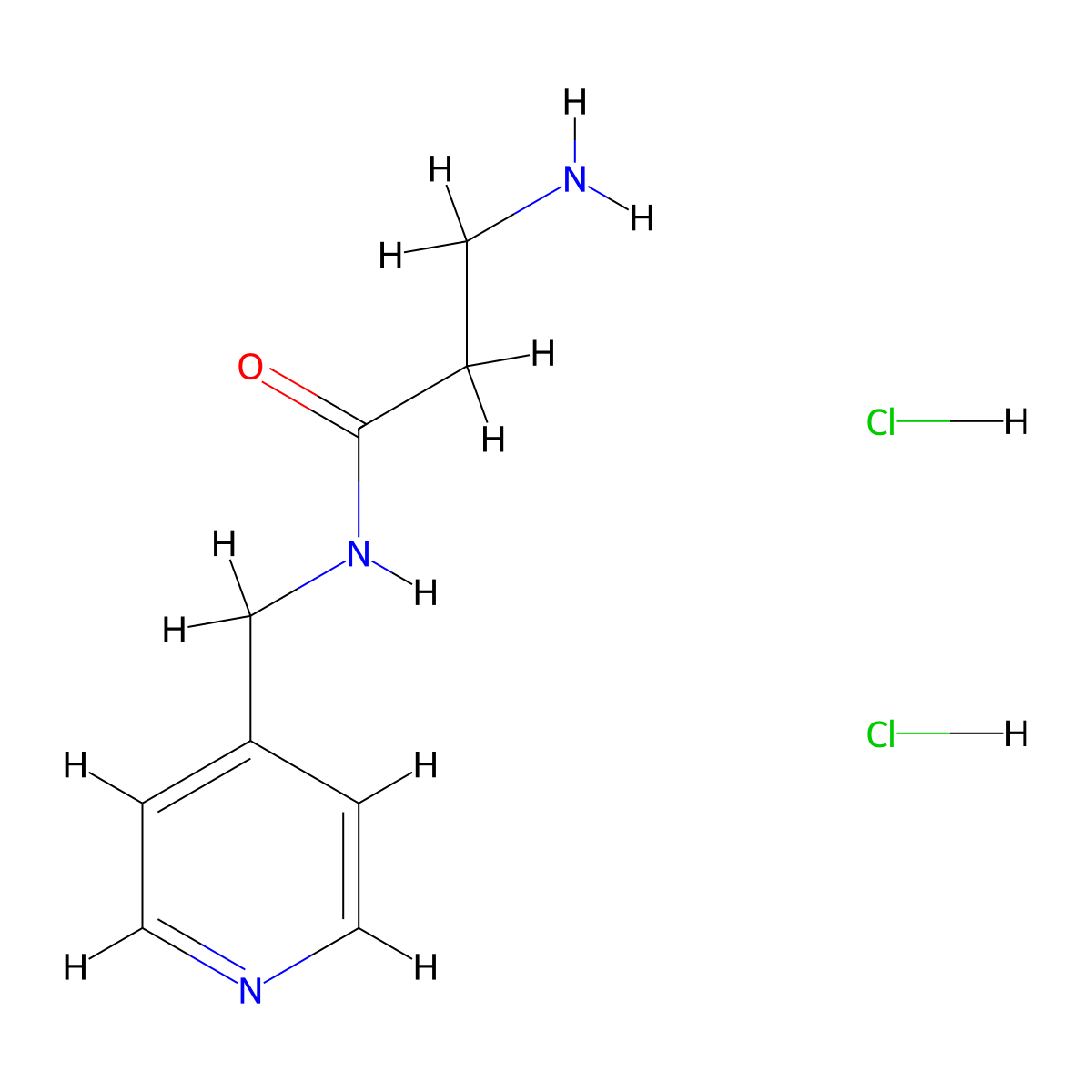 3-amino-N-[(pyridin-4-yl)methyl]propanamide dihydrochloride molecular structure, CAS 2866334-58-7