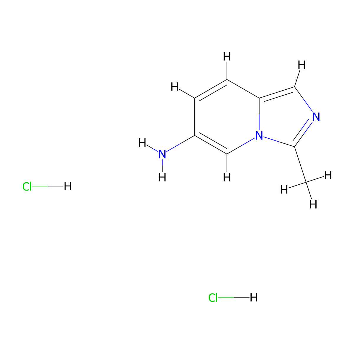 3-Methylimidazo[1,5-a]pyridin-6-amine dihydrochloride molecular structure, CAS 2866334-64-5