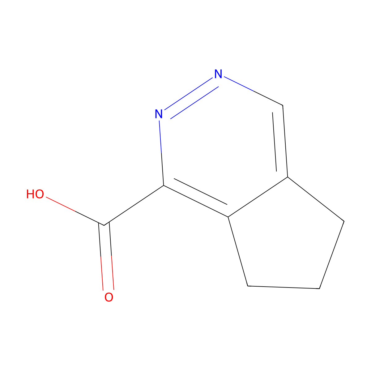 5H,6H,7H-cyclopenta[d]pyridazine-1-carboxylic acid molecular structure, CAS 2866334-71-4