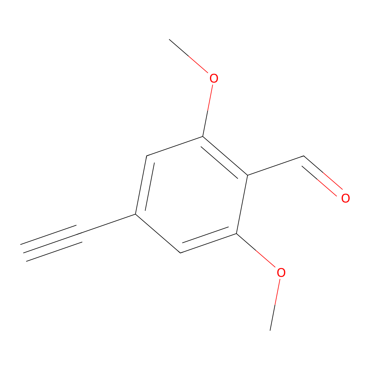 4-Ethynyl-2,6-dimethoxybenzaldehyde molecular structure, CAS 2866334-75-8