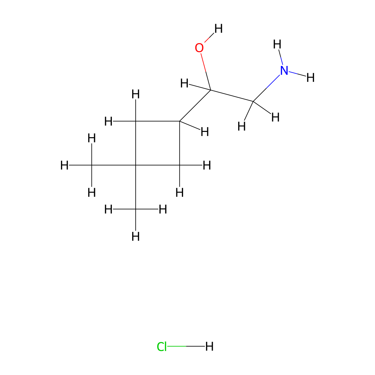 2-Amino-1-(3,3-dimethylcyclobutyl)ethan-1-ol hydrochloride molecular structure, CAS 2866334-91-8