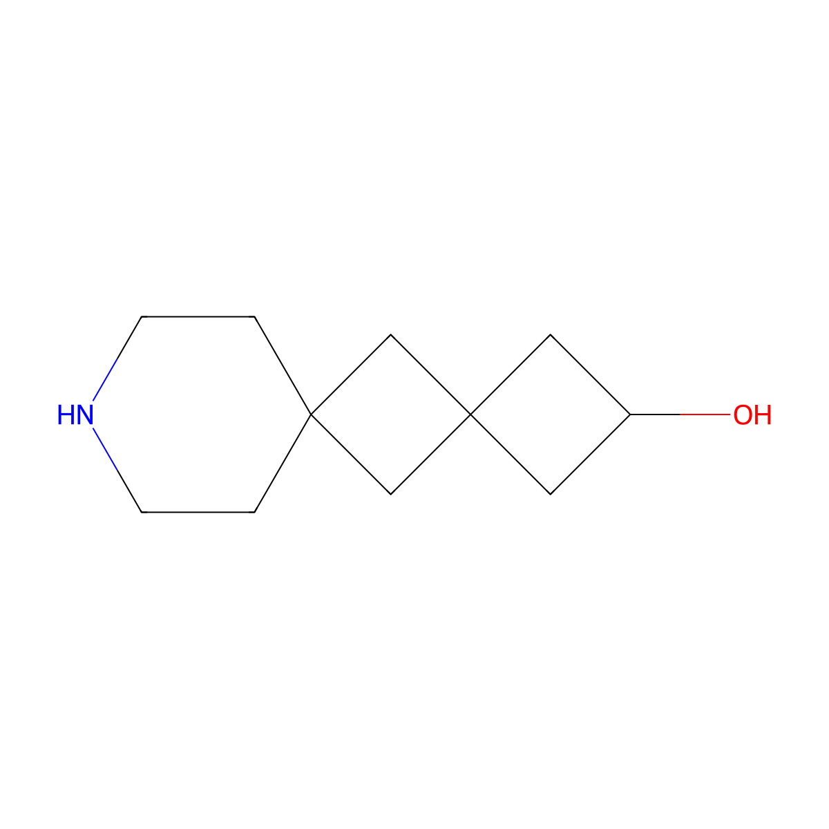 9-Azadispiro[3.1.5^{6}.1^{4}]dodecan-2-ol molecular structure, CAS 2866335-14-8