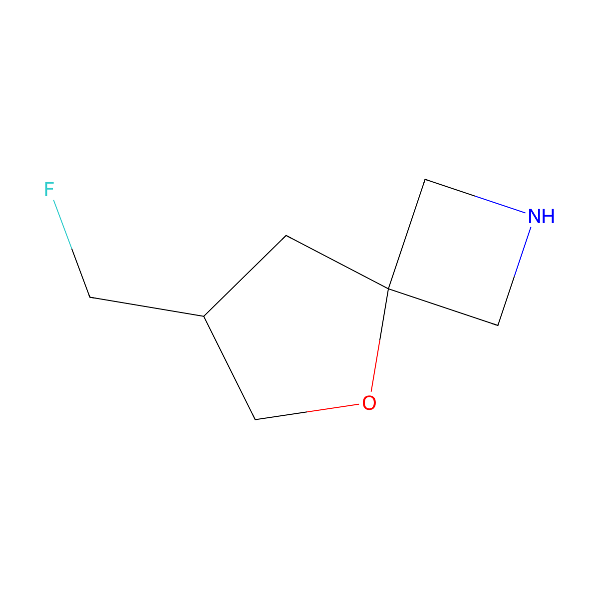 7-(Fluoromethyl)-5-oxa-2-azaspiro[3.4]octane molecular structure, CAS 2866335-19-3