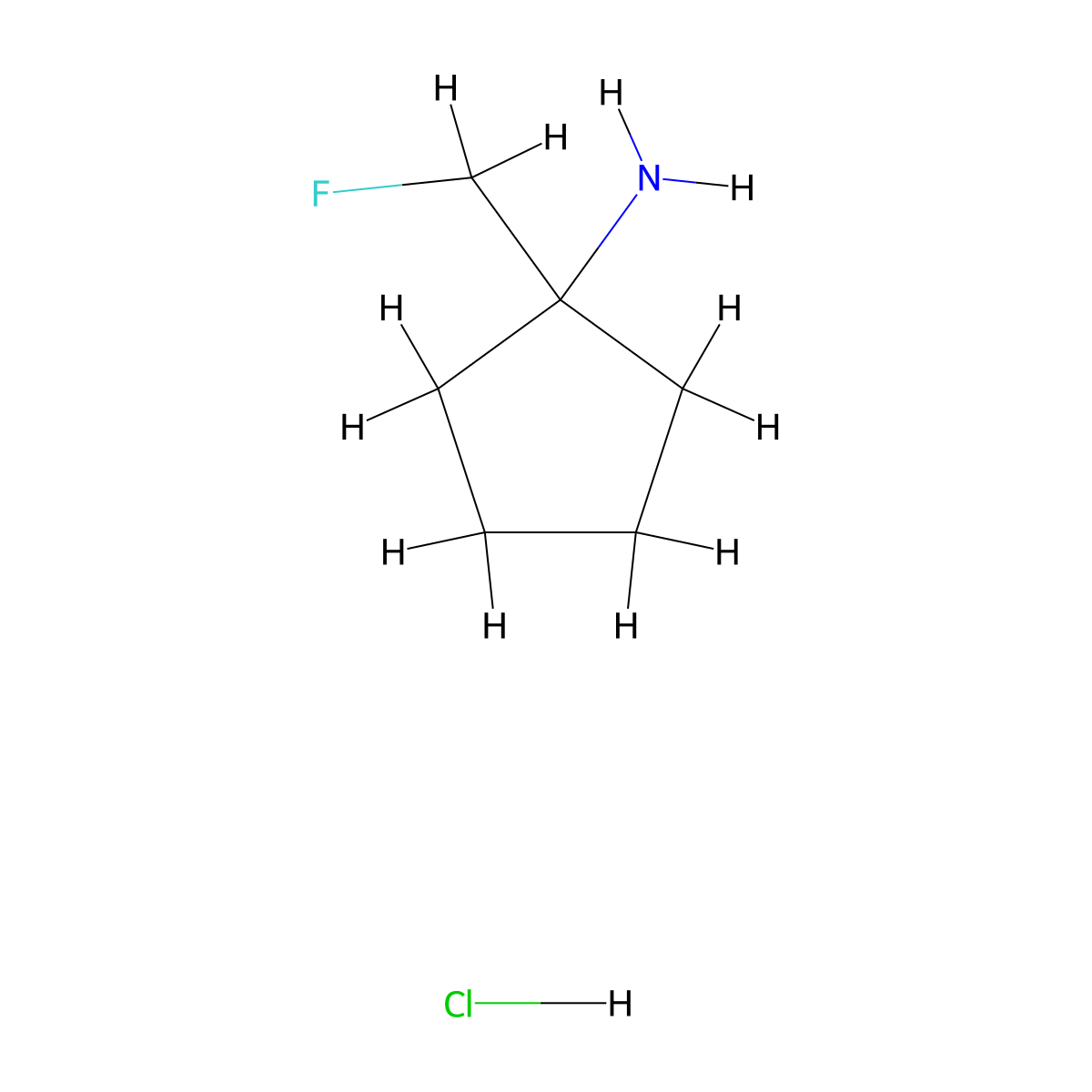 1-(Fluoromethyl)cyclopentan-1-amine hydrochloride molecular structure, CAS 2866335-27-3