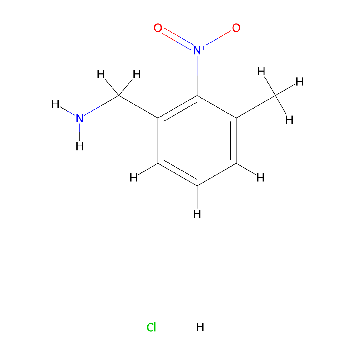 1-(3-Methyl-2-nitrophenyl)methanamine hydrochloride molecular structure, CAS 2866335-40-0