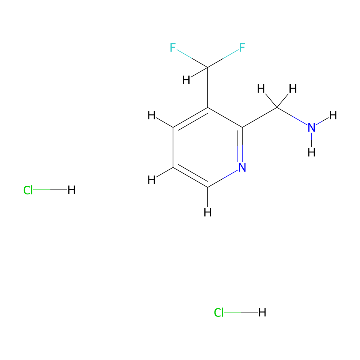 1-[3-(Difluoromethyl)pyridin-2-yl]methanamine dihydrochloride molecular structure, CAS 2866335-41-1