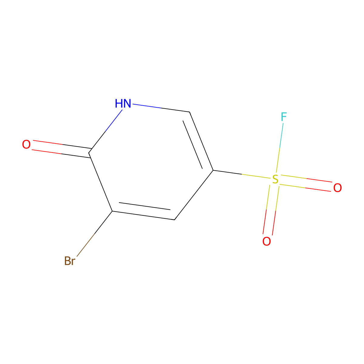 5-Bromo-6-hydroxypyridine-3-sulfonyl fluoride molecular structure, CAS 2866335-47-7