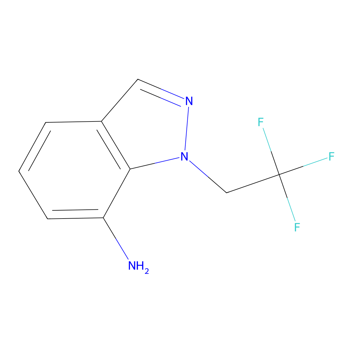 1-(2,2,2-trifluoroethyl)-1H-indazol-7-amine molecular structure, CAS 2866335-50-2