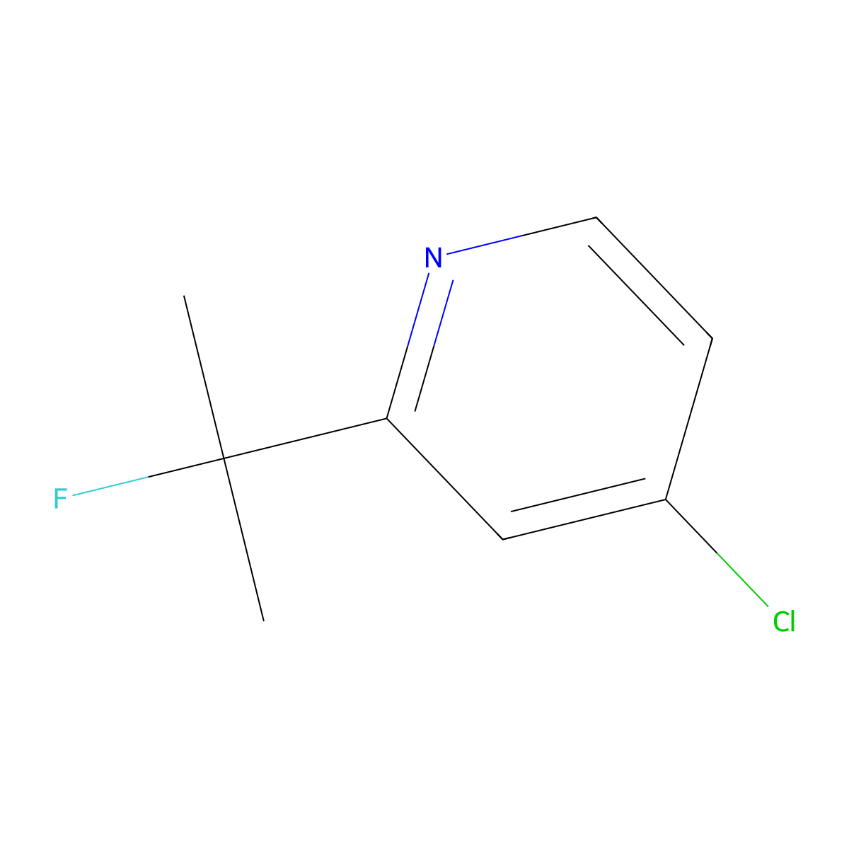 4-Chloro-2-(2-fluoropropan-2-yl)pyridine molecular structure, CAS 2866335-56-8