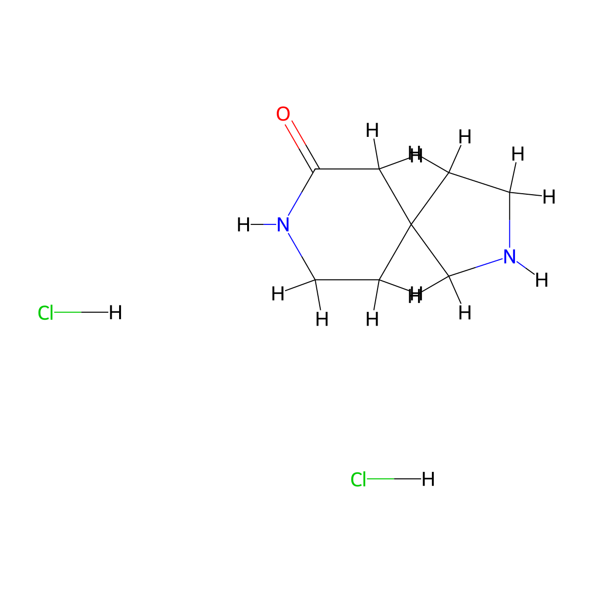 2,8-Diazaspiro[4.5]decan-7-one dihydrochloride molecular structure, CAS 2866335-57-9