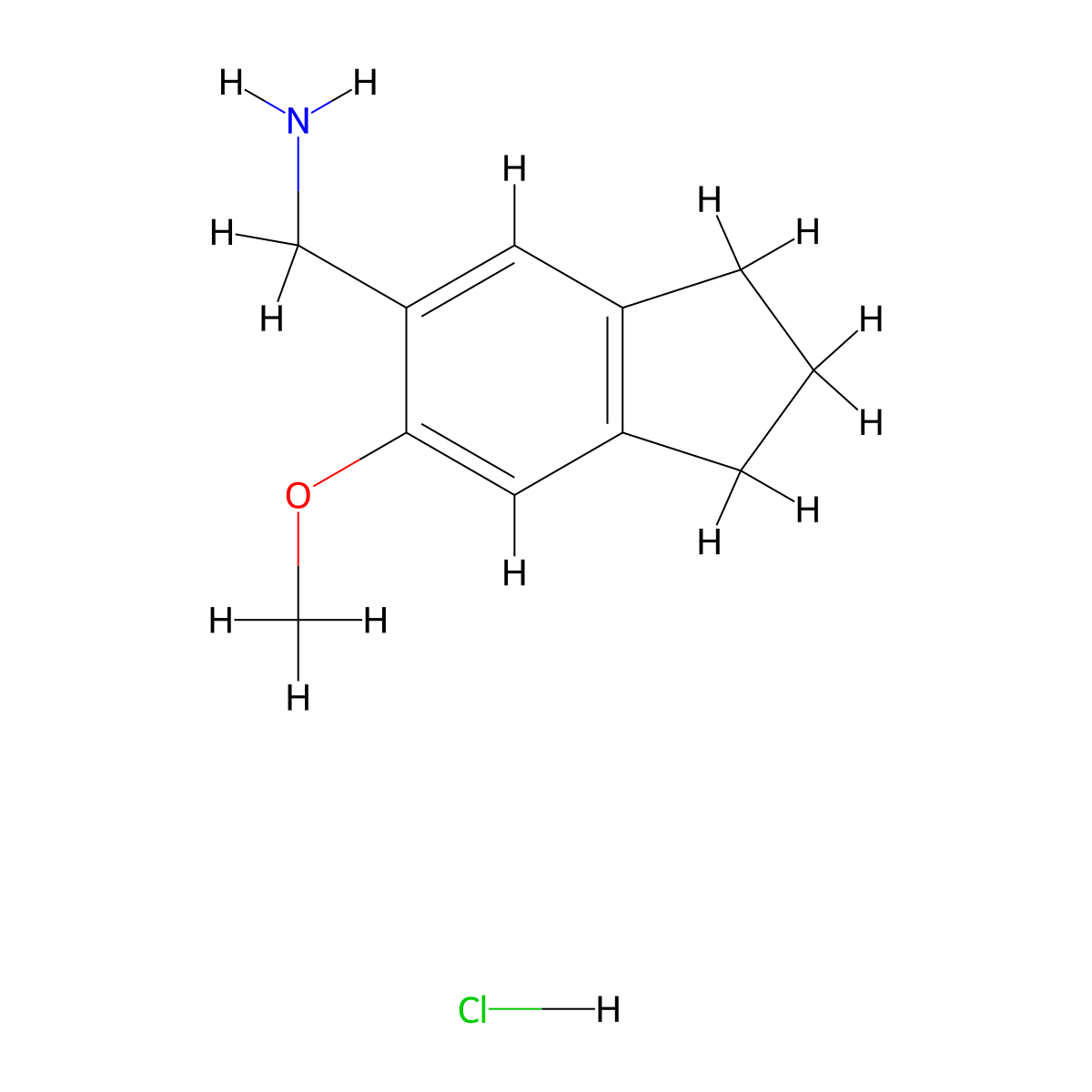 1-(6-methoxy-2,3-dihydro-1H-inden-5-yl)methanamine hydrochloride molecular structure, CAS 2866335-75-1