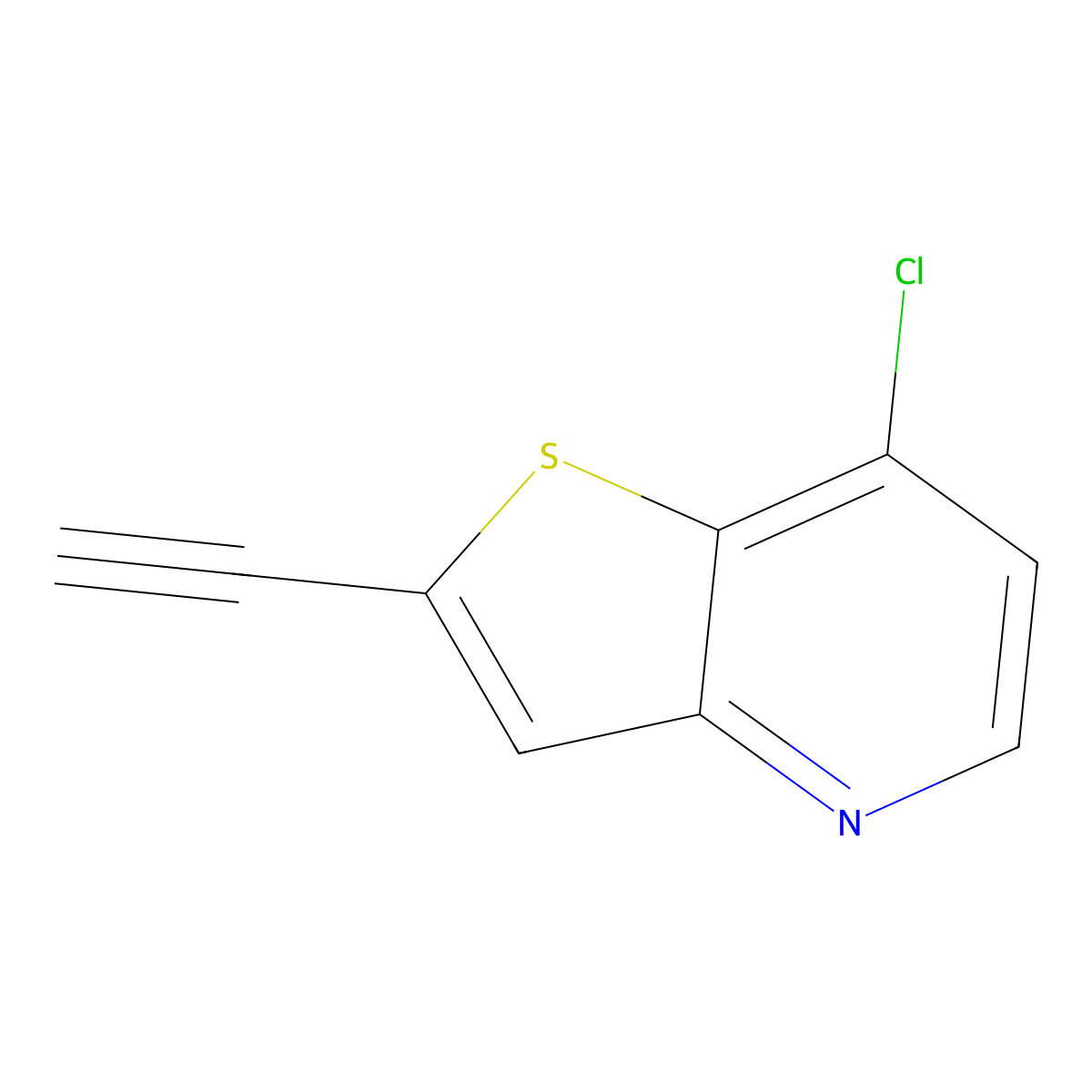 7-Chloro-2-ethynylthieno[3,2-b]pyridine molecular structure, CAS 2866335-77-3