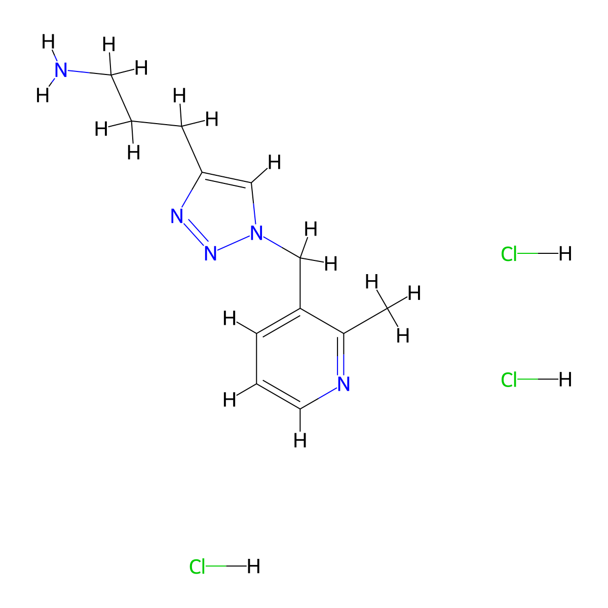 3-{1-[(2-methylpyridin-3-yl)methyl]-1H-1,2,3-triazol-4-yl}propan-1-amine trihydrochloride molecular structure, CAS 2866335-82-0