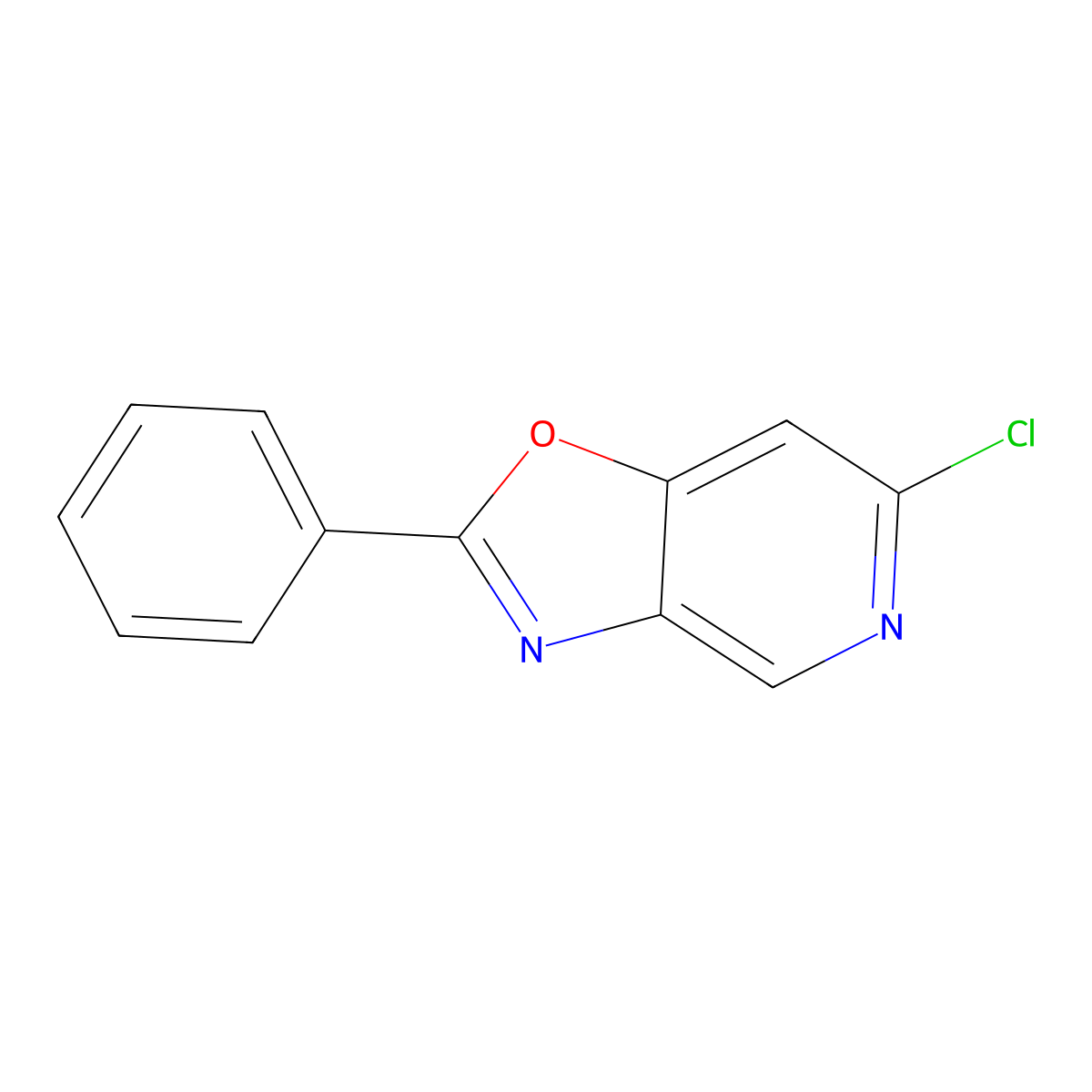 6-Chloro-2-phenyl-[1,3]oxazolo[4,5-c]pyridine molecular structure, CAS 2866335-85-3