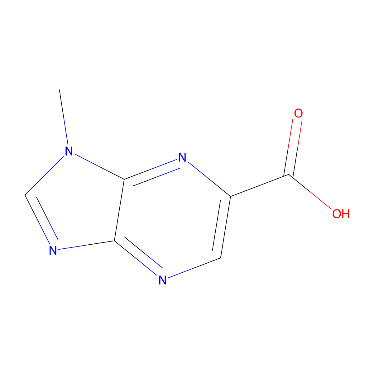 1-methyl-1H-imidazo[4,5-b]pyrazine-6-carboxylicacid molecular structure, CAS 2866335-88-6
