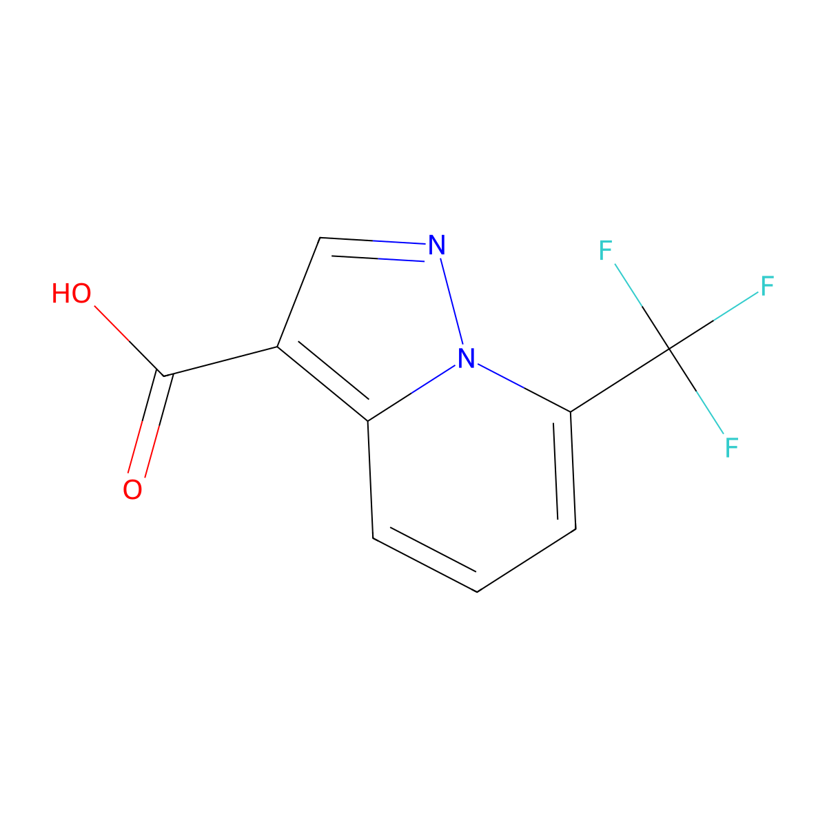 7-(Trifluoromethyl)pyrazolo[1,5-a]pyridine-3-carboxylic acid molecular structure, CAS 2866335-91-1