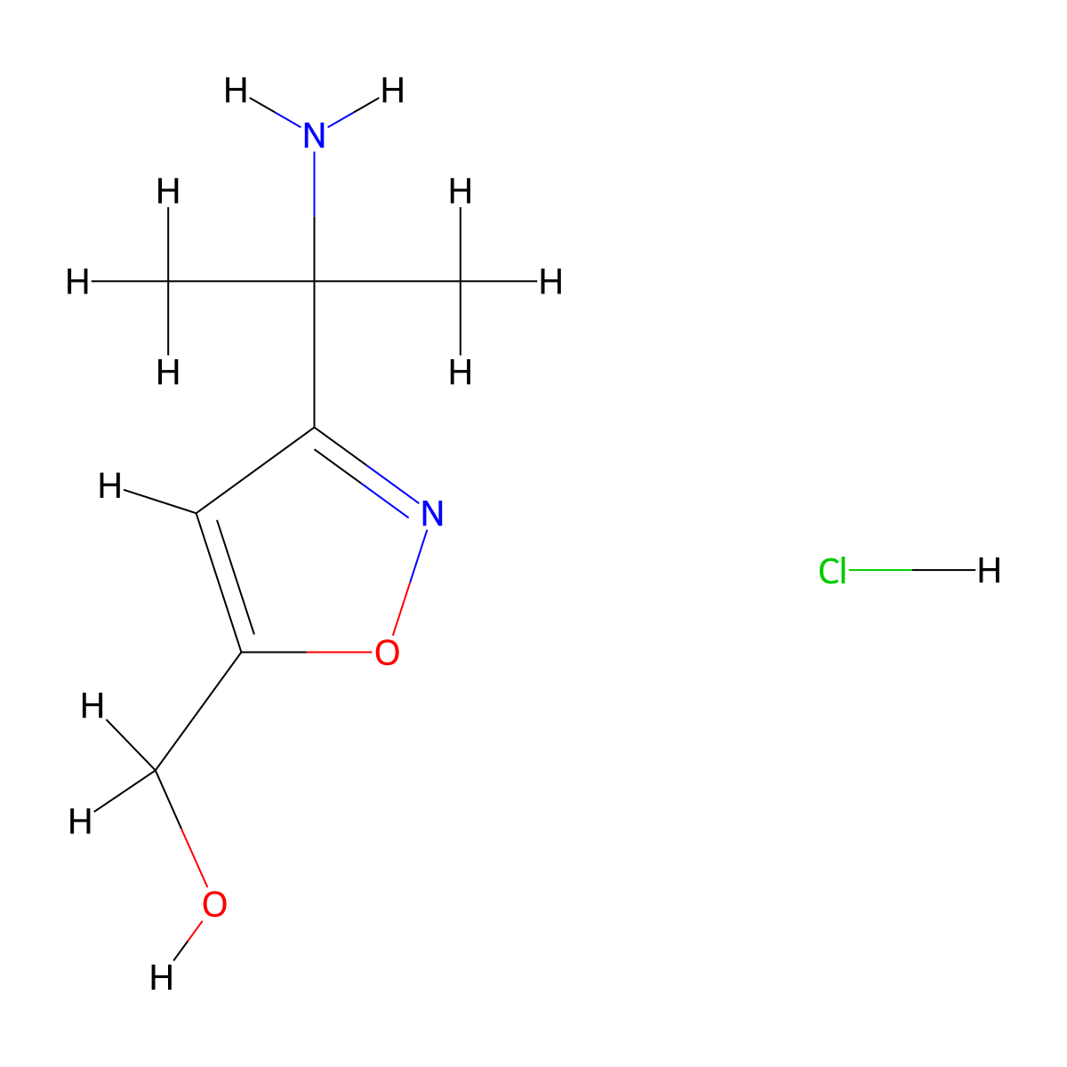 [3-(2-Aminopropan-2-yl)-1,2-oxazol-5-yl]methanol hydrochloride molecular structure, CAS 2866335-95-5