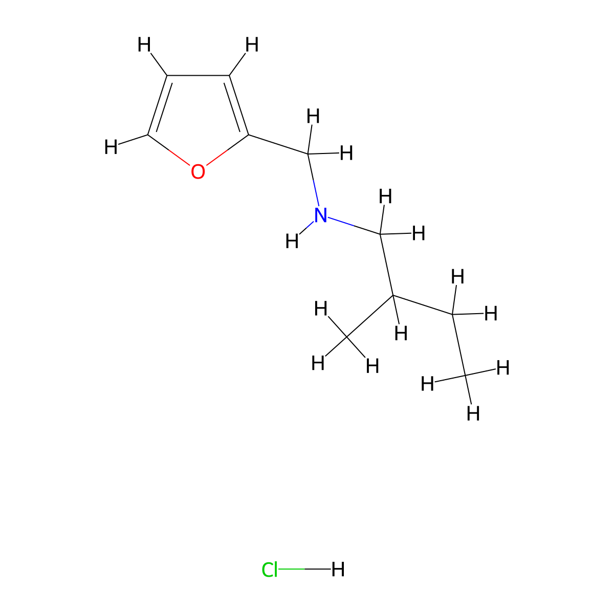 [(Furan-2-yl)methyl](2-methylbutyl)amine hydrochloride molecular structure, CAS 2866352-39-6