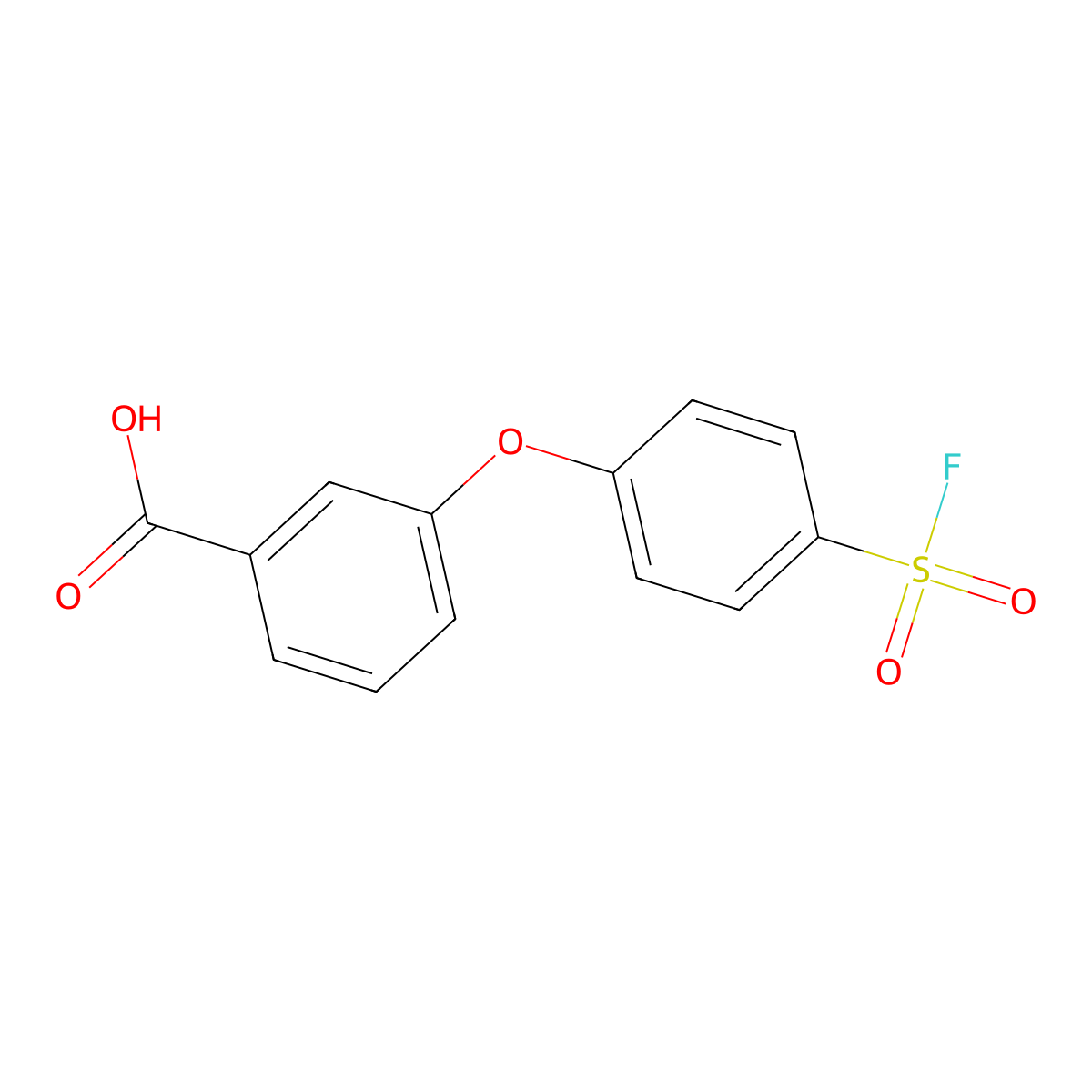 3-[4-(Fluorosulfonyl)phenoxy]benzoic acid molecular structure, CAS 2866352-43-2