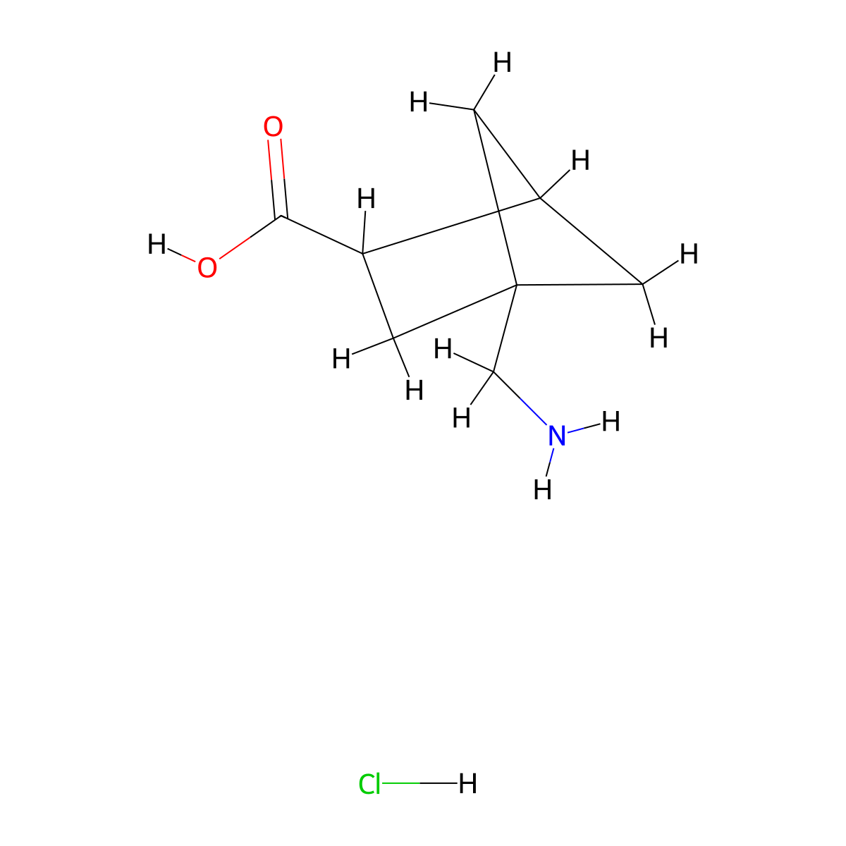 4-(Aminomethyl)bicyclo[2.1.1]hexane-2-carboxylic acid hydrochloride molecular structure, CAS 2866352-45-4