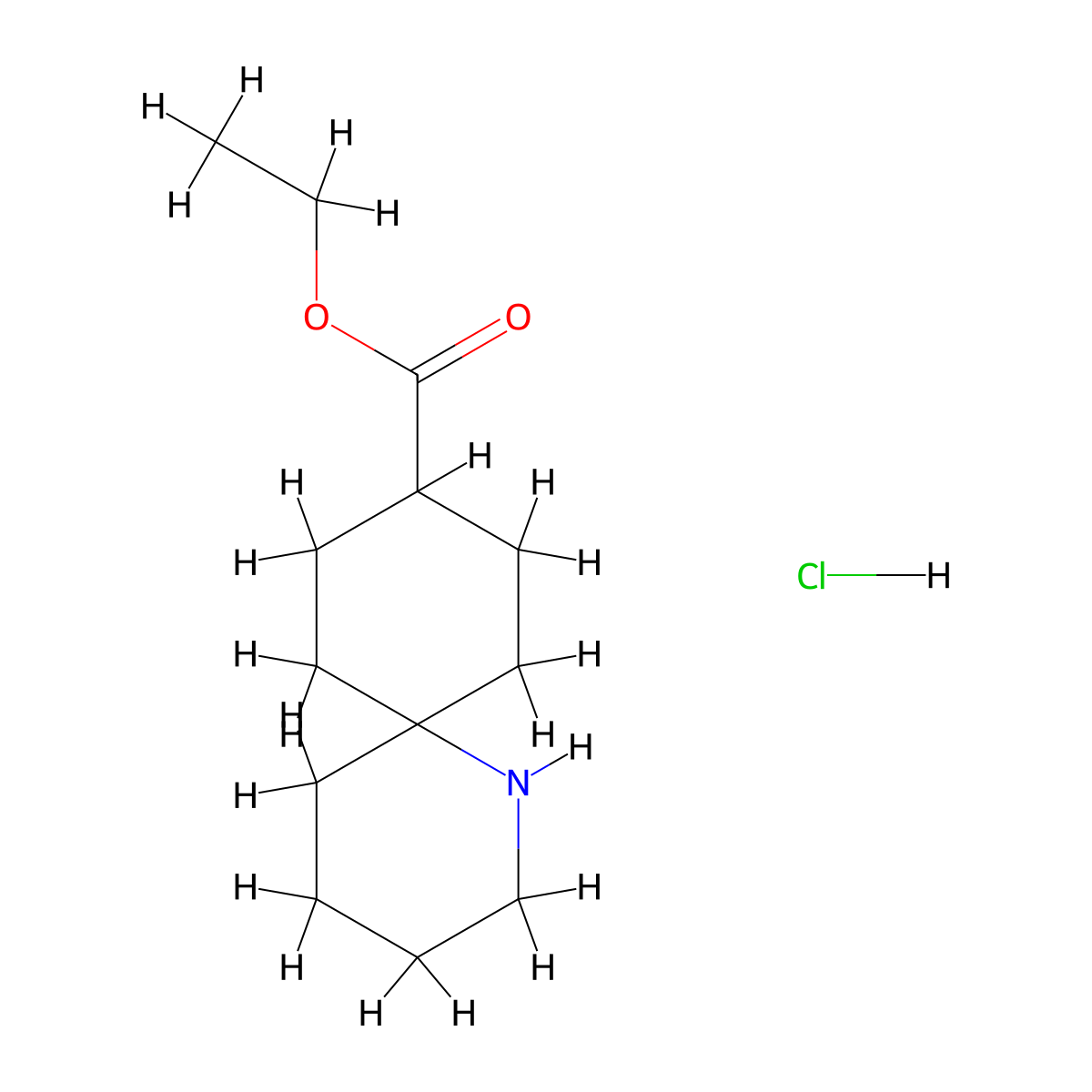 Ethyl 1-azaspiro[5.5]undecane-9-carboxylate hydrochloride molecular structure, CAS 2866352-65-8