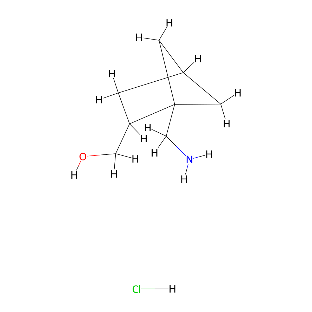 [1-(Aminomethyl)bicyclo[2.1.1]hexan-2-yl]methanol hydrochloride molecular structure, CAS 2866352-72-7