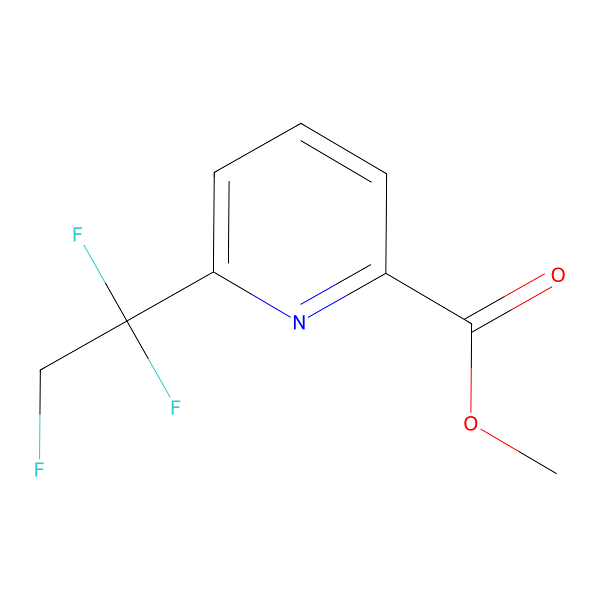 Methyl 6-(1,1,2-trifluoroethyl)pyridine-2-carboxylate molecular structure, CAS 2866352-76-1