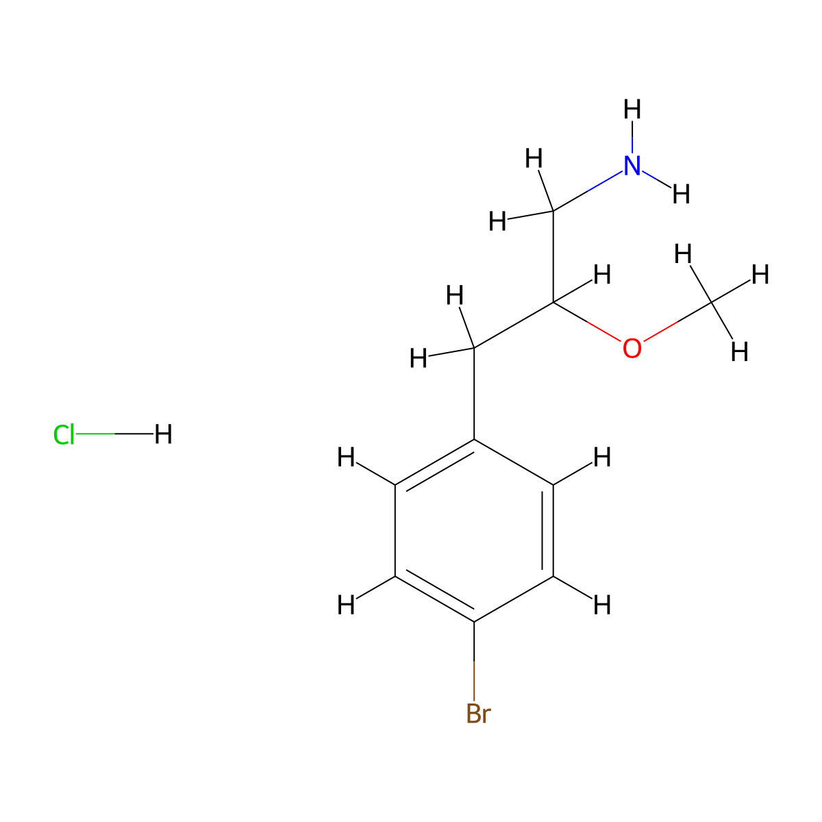 3-(4-Bromophenyl)-2-methoxypropan-1-amine hydrochloride molecular structure, CAS 2866352-89-6