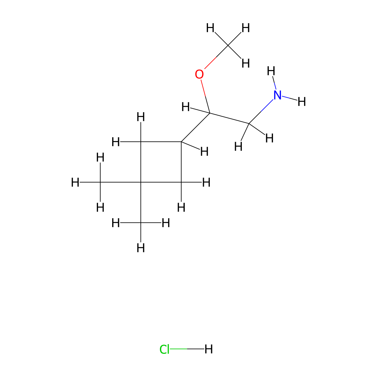 2-(3,3-Dimethylcyclobutyl)-2-methoxyethan-1-amine hydrochloride molecular structure, CAS 2866353-01-5