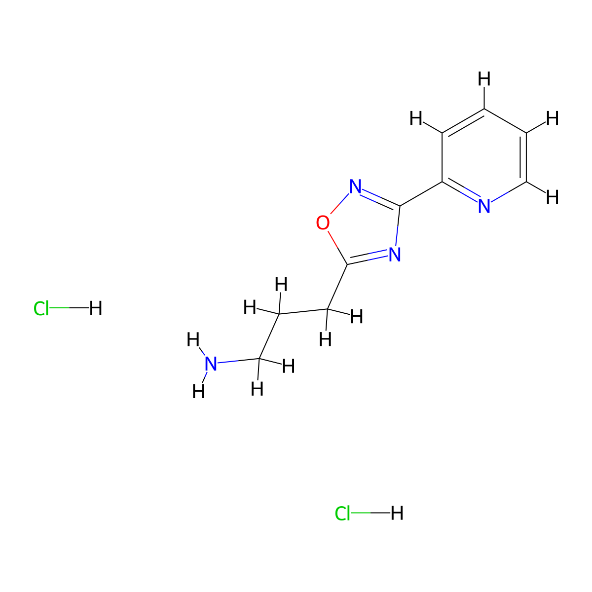 3-[3-(Pyridin-2-yl)-1,2,4-oxadiazol-5-yl]propan-1-amine dihydrochloride molecular structure, CAS 2866353-04-8