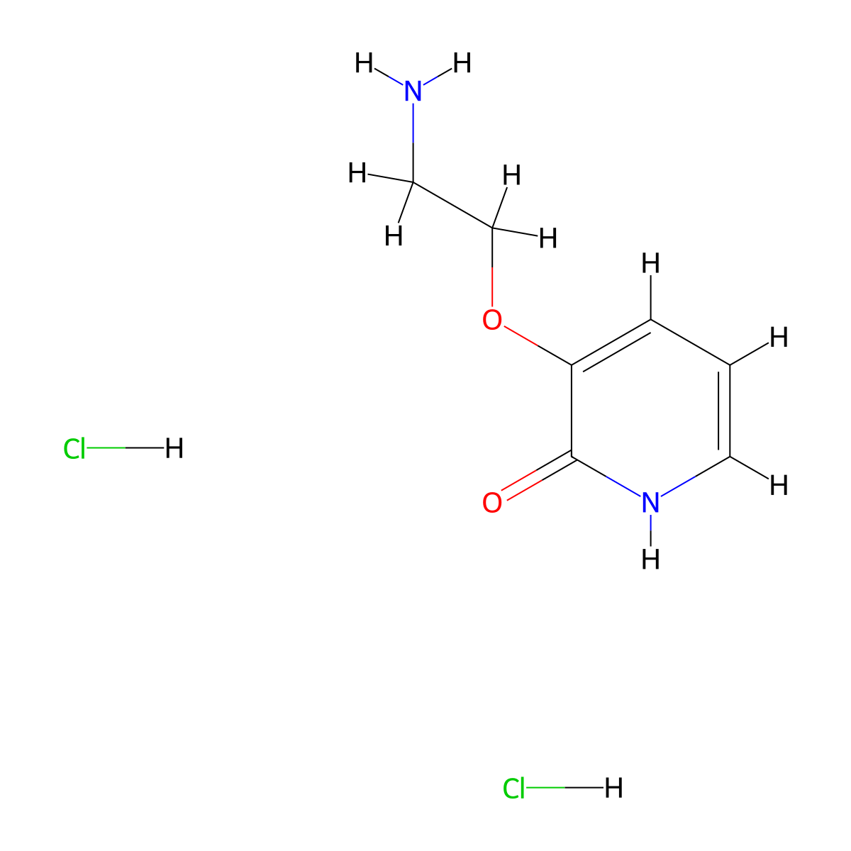 3-(2-Aminoethoxy)pyridin-2-ol dihydrochloride molecular structure, CAS 2866353-05-9