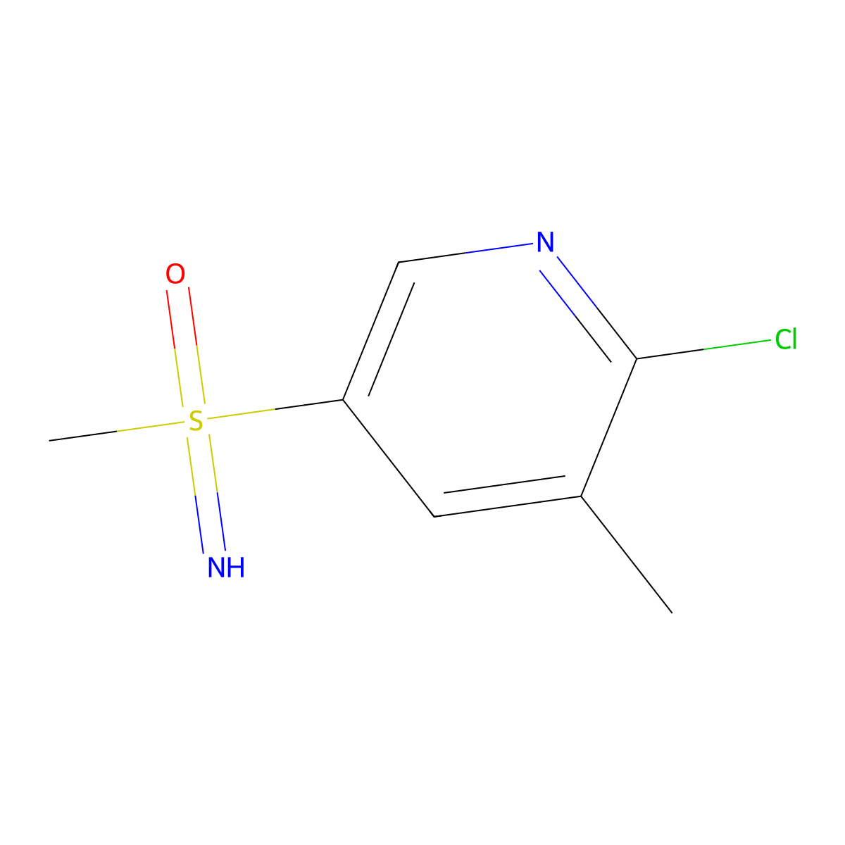 (6-Chloro-5-methylpyridin-3-yl)(imino)methyl-lambda6-sulfanone molecular structure, CAS 2866353-10-6