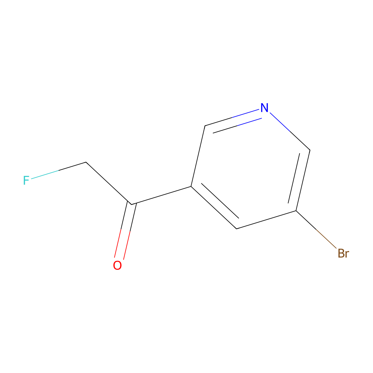 1-(5-Bromopyridin-3-yl)-2-fluoroethan-1-one molecular structure, CAS 2866353-15-1