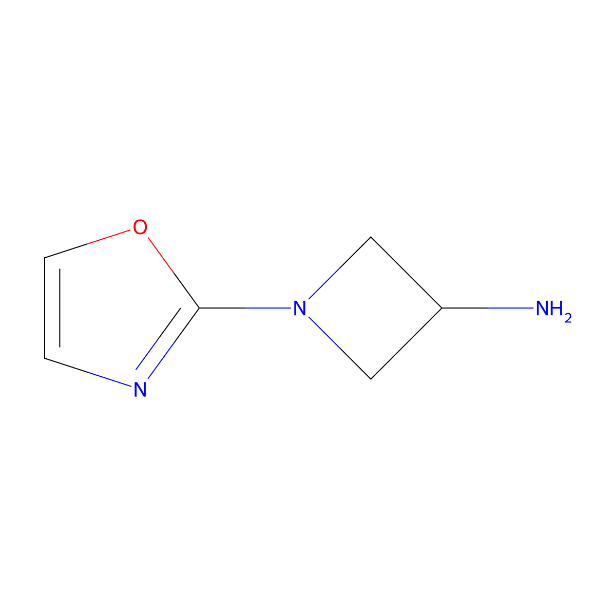 1-(1,3-Oxazol-2-yl)azetidin-3-amine molecular structure, CAS 2866353-19-5
