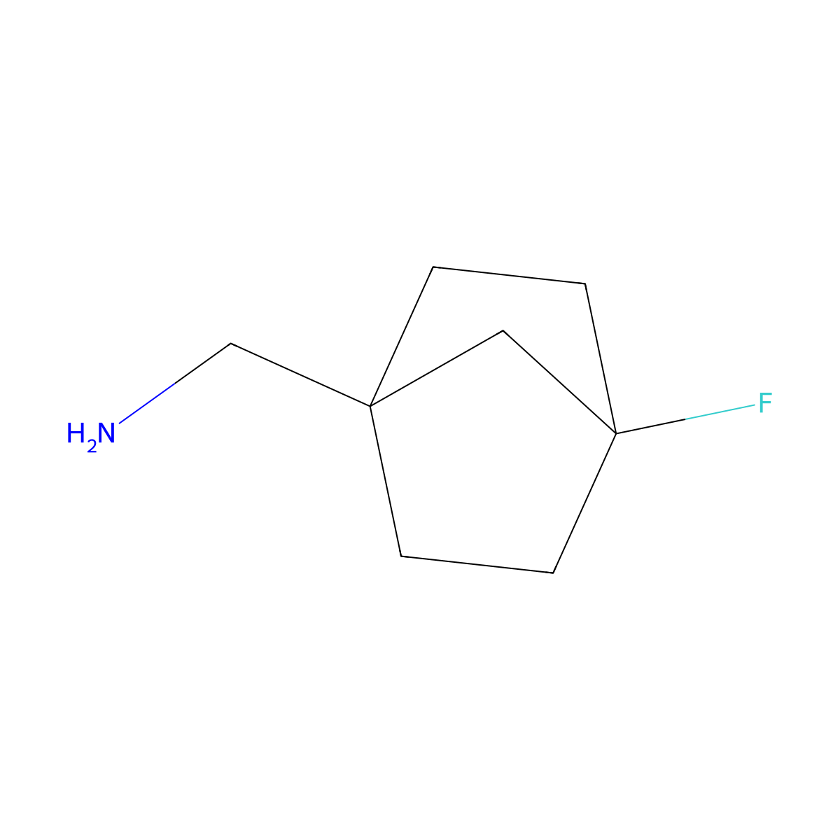 1-{4-Fluorobicyclo[2.2.1]heptan-1-yl}methanamine molecular structure, CAS 2866353-27-5