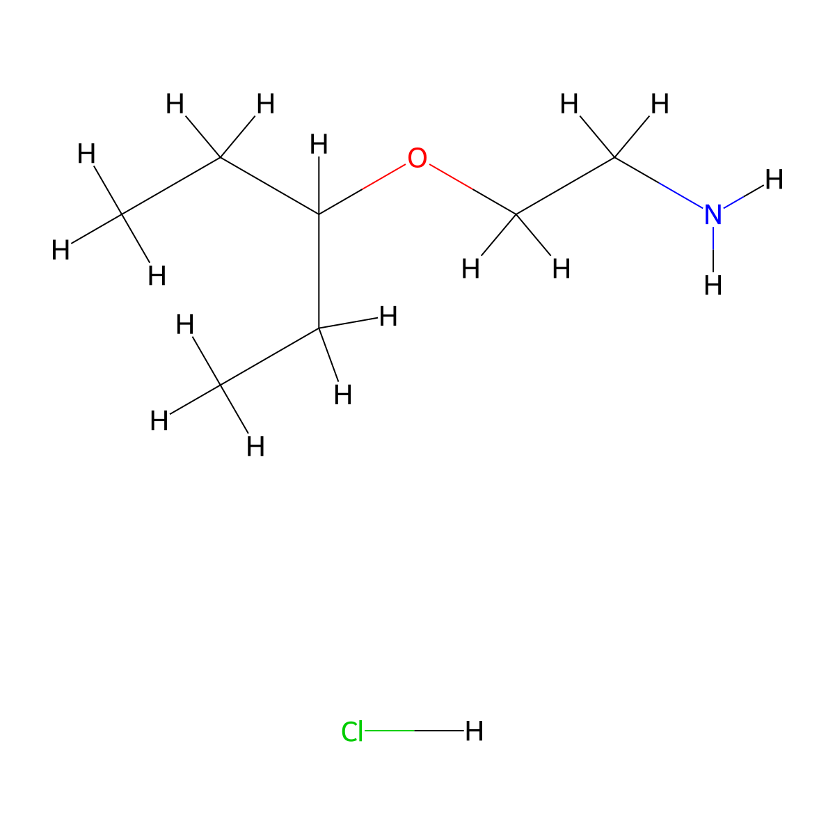 2-(Pentan-3-yloxy)ethan-1-amine hydrochloride molecular structure, CAS 2866353-32-2